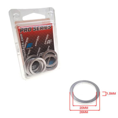 Rondelles en alu 20x26x1.5mm 10 pièces