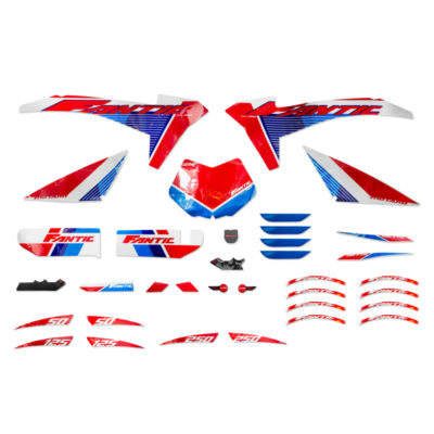 Set d'autocollants Fantic TL50/125 Motard 2020 blanc / rouge / bleu