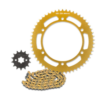 Kit chaîne original 14 x 54 acier-alu, 428 RX3, sans O-Ring, Fantic TL 125 Comp