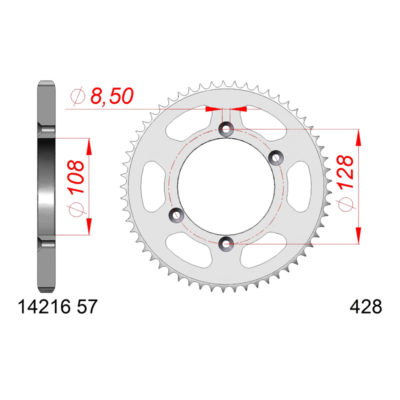 Couronne acier Suzuki 428/57D
