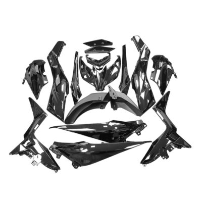 Kit habillage de 15 pcs Yamaha X-Max 125 18-20, X-Max 300 17-20 noir brillant