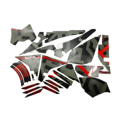 Set d'autocollants Fantic XMF 125 Motard CAMO gris-noir