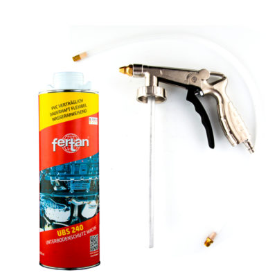Kit protection dessous de caisse FERTAN UBS CIRE + Pistolet peinture cavités