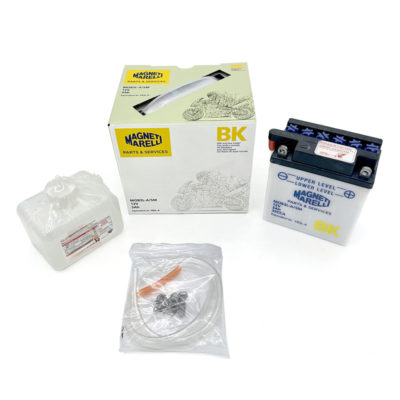 Batterie YB3L-A  MAGNETI MARELLI ouverte avec pack acide MOB3L-A-SM
