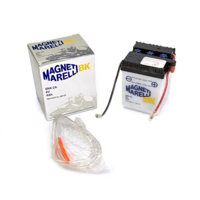 Batterie 6N4-2A  MAGNETI MARELLI ouverte avec pack acide 6N4-2A-SM